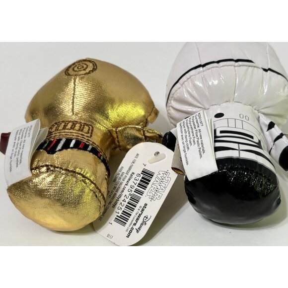 NWT Hallmark Itty Bittys Star Wars Ornament Plush Stuffed STORMTROOPER C3PO Lot - Picture 5 of 5